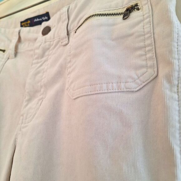 Y2K Abercrombie & Fitch Flared Corduroy Jeans Pants Side Slit Zip Pockets size 8 - Picture 4 of 16